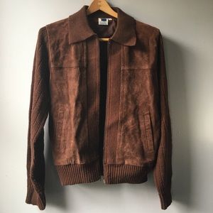 QW For Men | Vintage Leather Jacket Brown